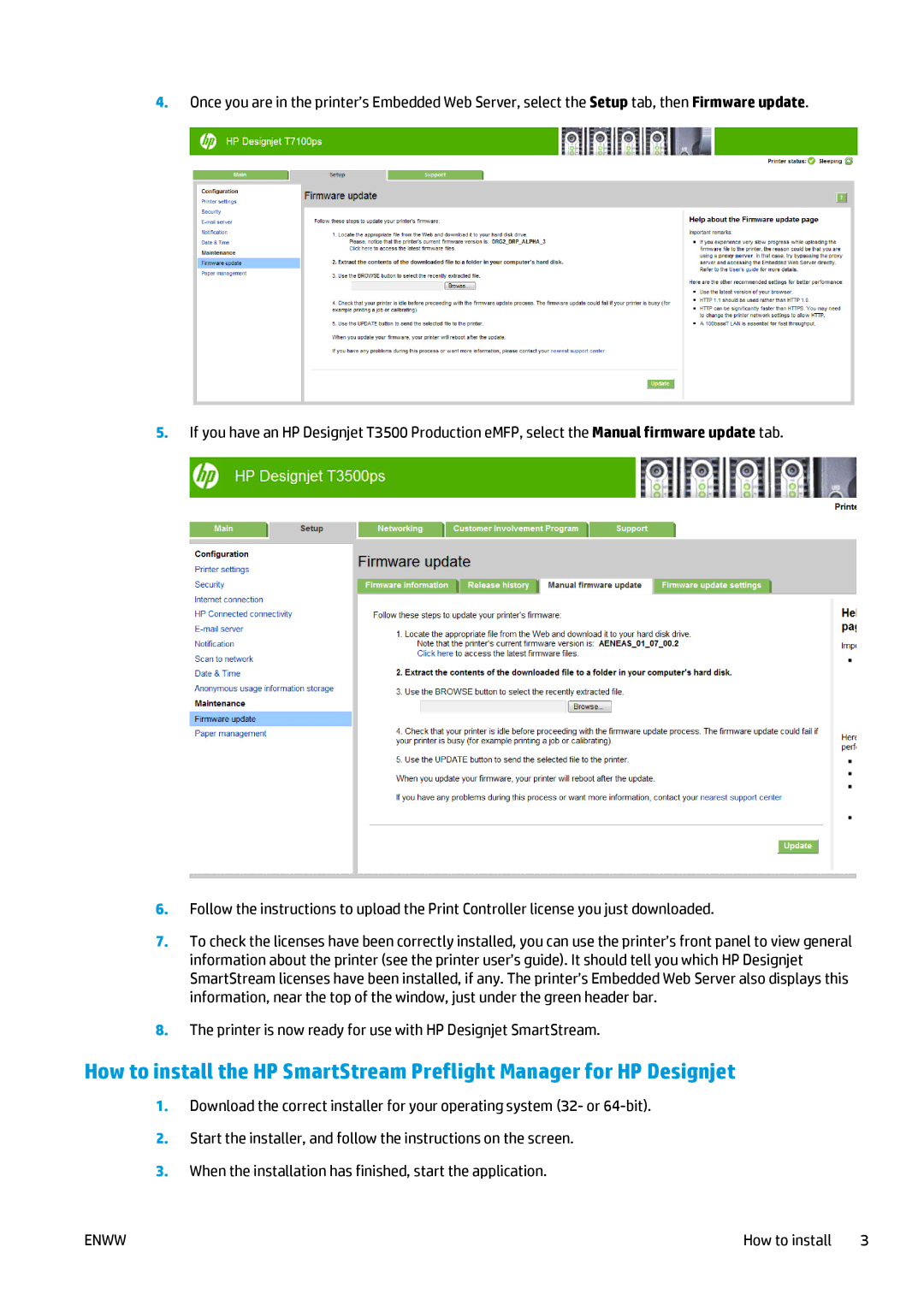 HP Prepress Software, SmartStream Designer, HIPES SW License manual How to install 