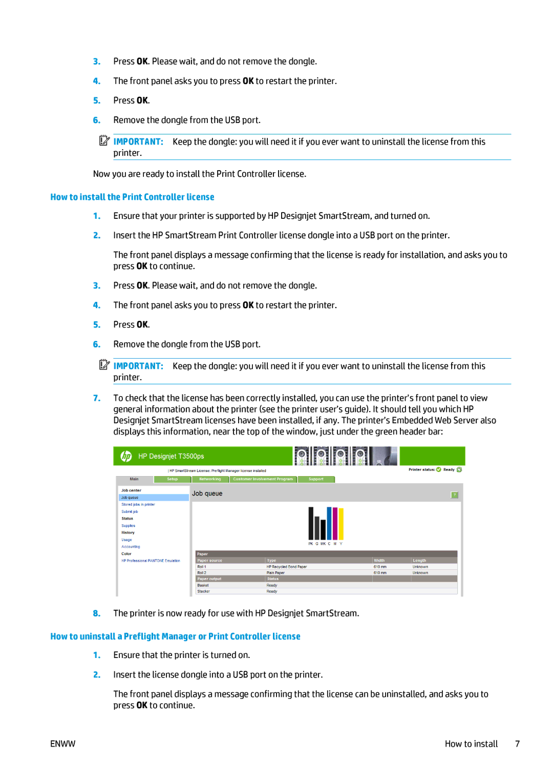 HP Prepress Software, SmartStream Designer manual How to install the Print Controller license 