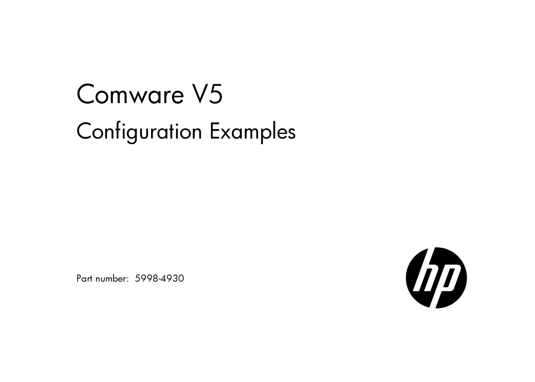 HP Software manual Comware 