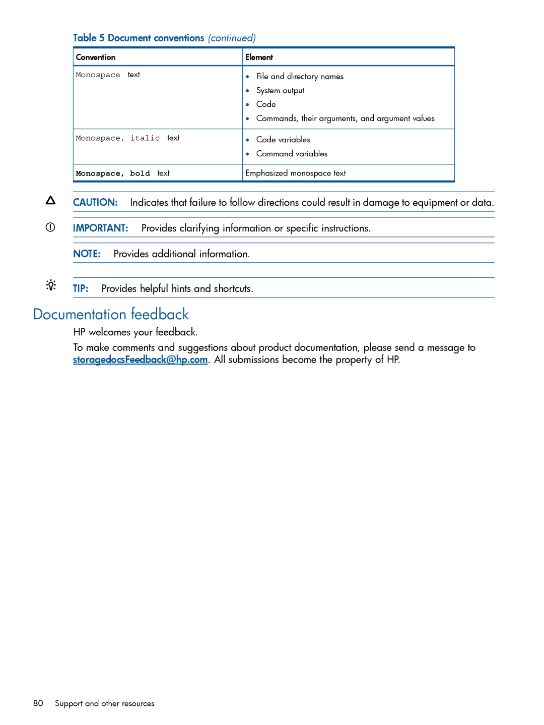 HP Software manual Documentation feedback 