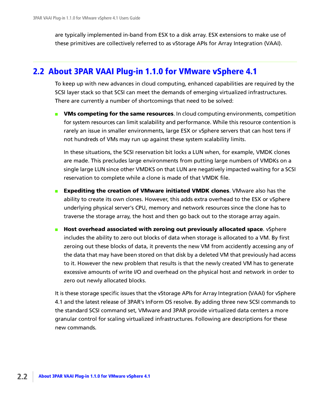 HP Solutions for vSphere Software E-Media Kit manual About 3PAR Vaai Plug-in 1.1.0 for VMware vSphere 