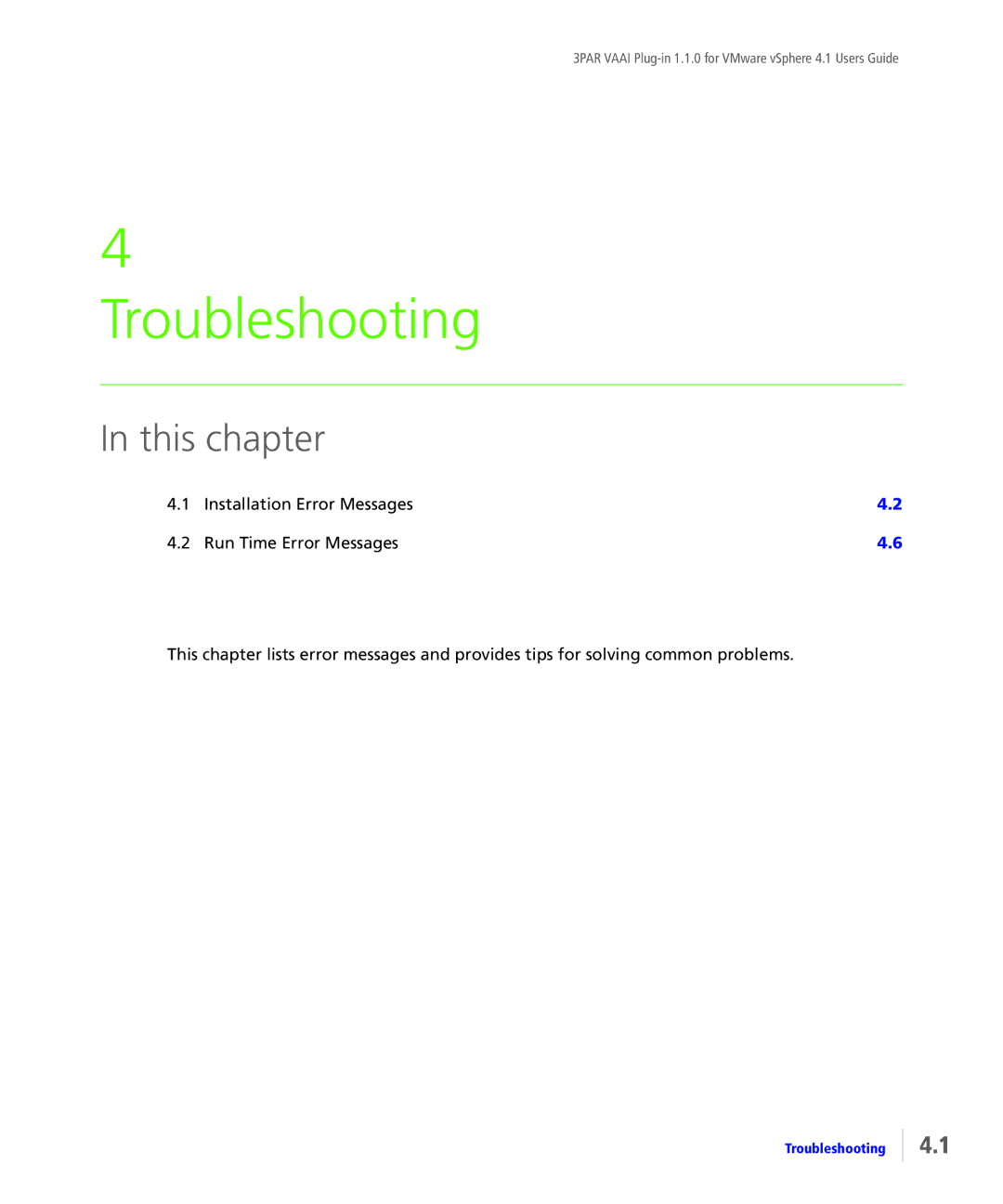 HP Solutions for vSphere Software E-Media Kit manual Troubleshooting 