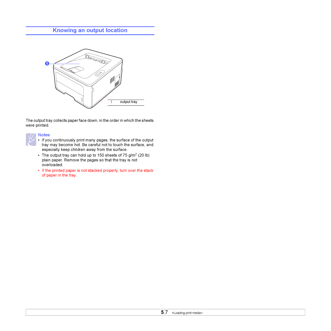 HP SP 3300 manual Knowing an output location 