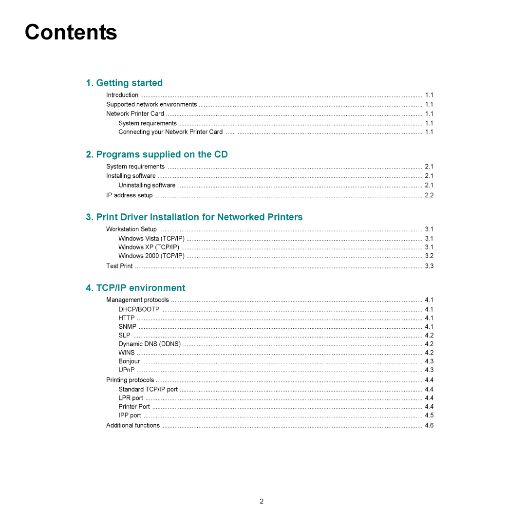 HP SP 3300 manual Programs supplied on the CD 