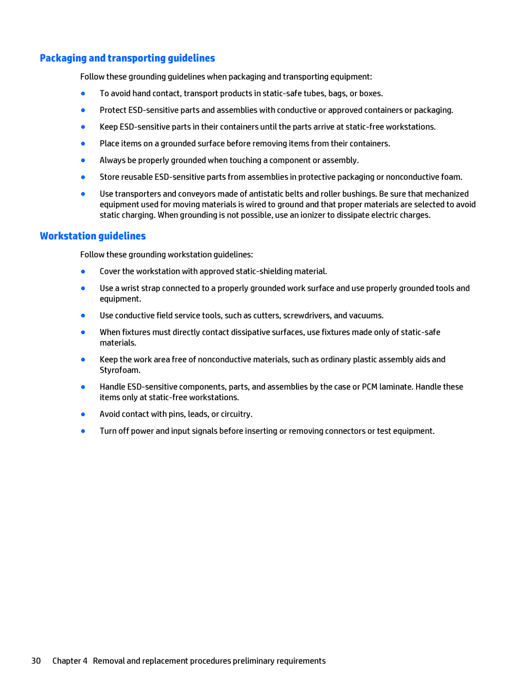 HP Split 13 x2 E0W59UARABA manual Packaging and transporting guidelines 