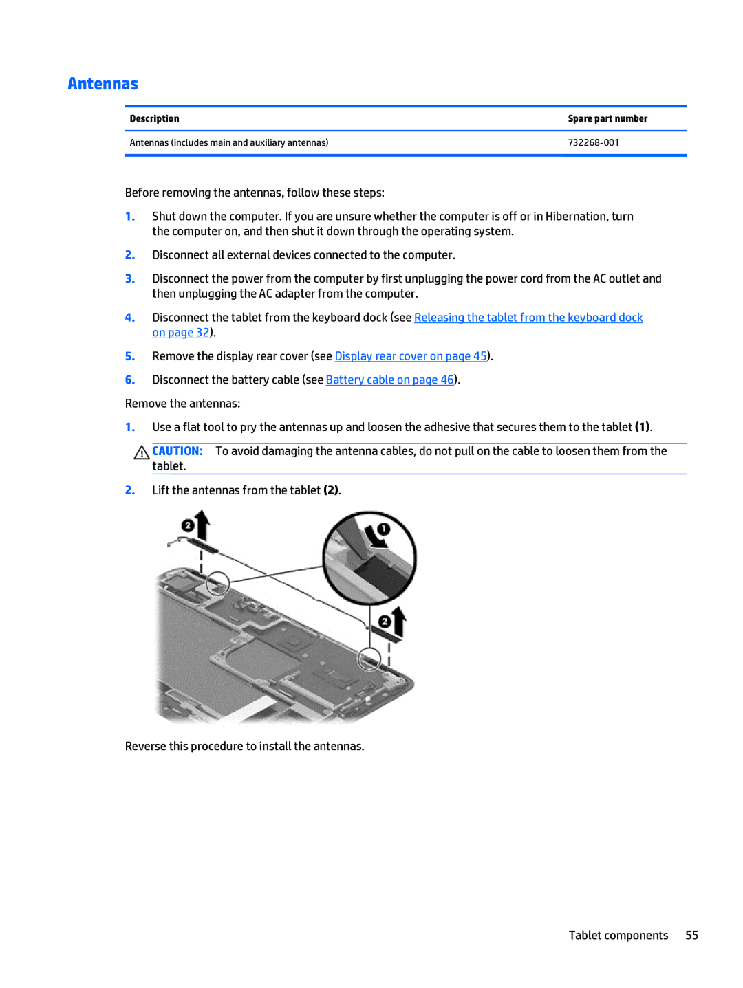 HP Split 13 x2 E0W59UARABA manual Antennas 