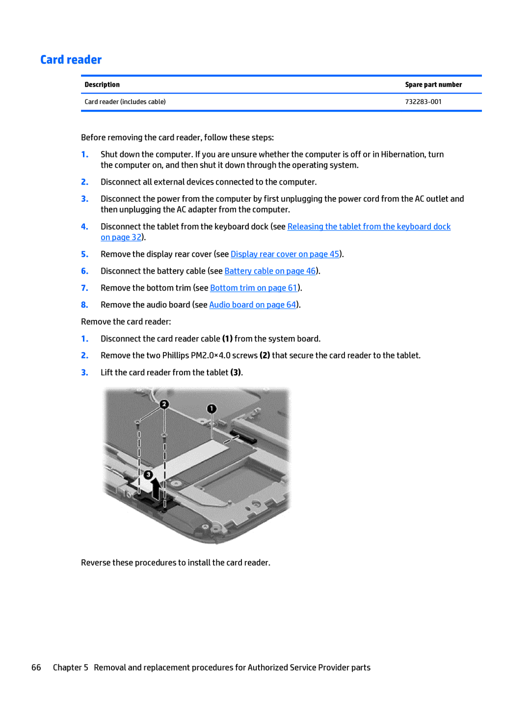 HP Split 13 x2 E0W59UARABA manual Card reader 