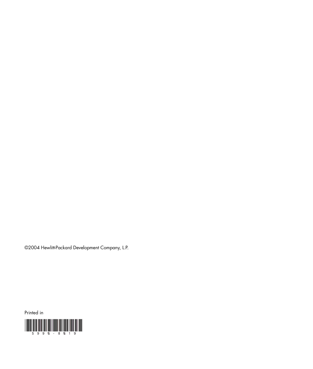 HP SR1000V (P8657F), SR1103WM, SR1102BD, SR1114NX, SR1115CL, SR1111NX manual Hewlitt-Packard Development Company, L.P Printed 