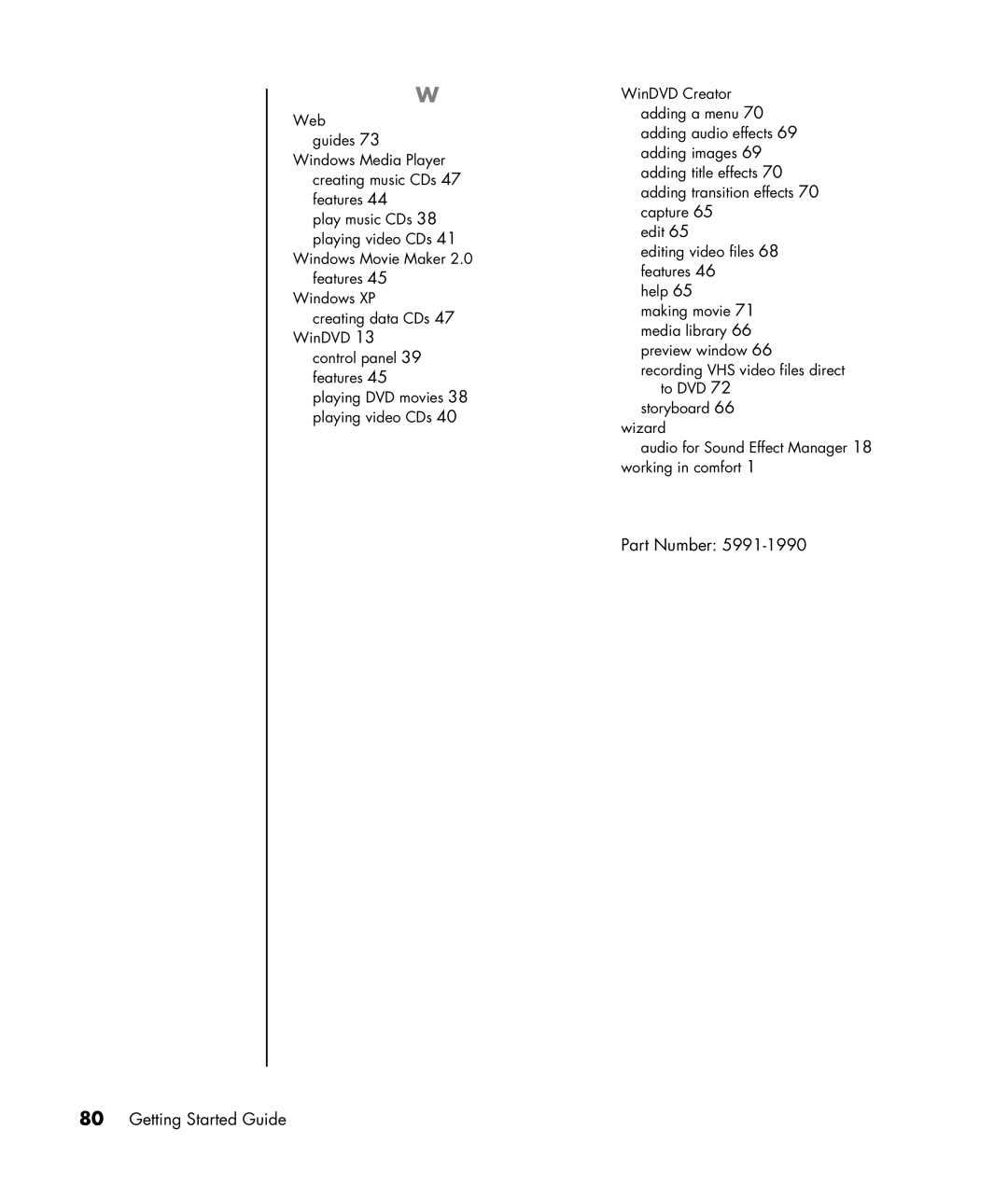 HP SR1426NX, SR1401NX, SR1403WM, SR1411NX, SR1400CF (PU194AV), SR1405IN, SR1520AN, SR1515IN Part Number Getting Started Guide 