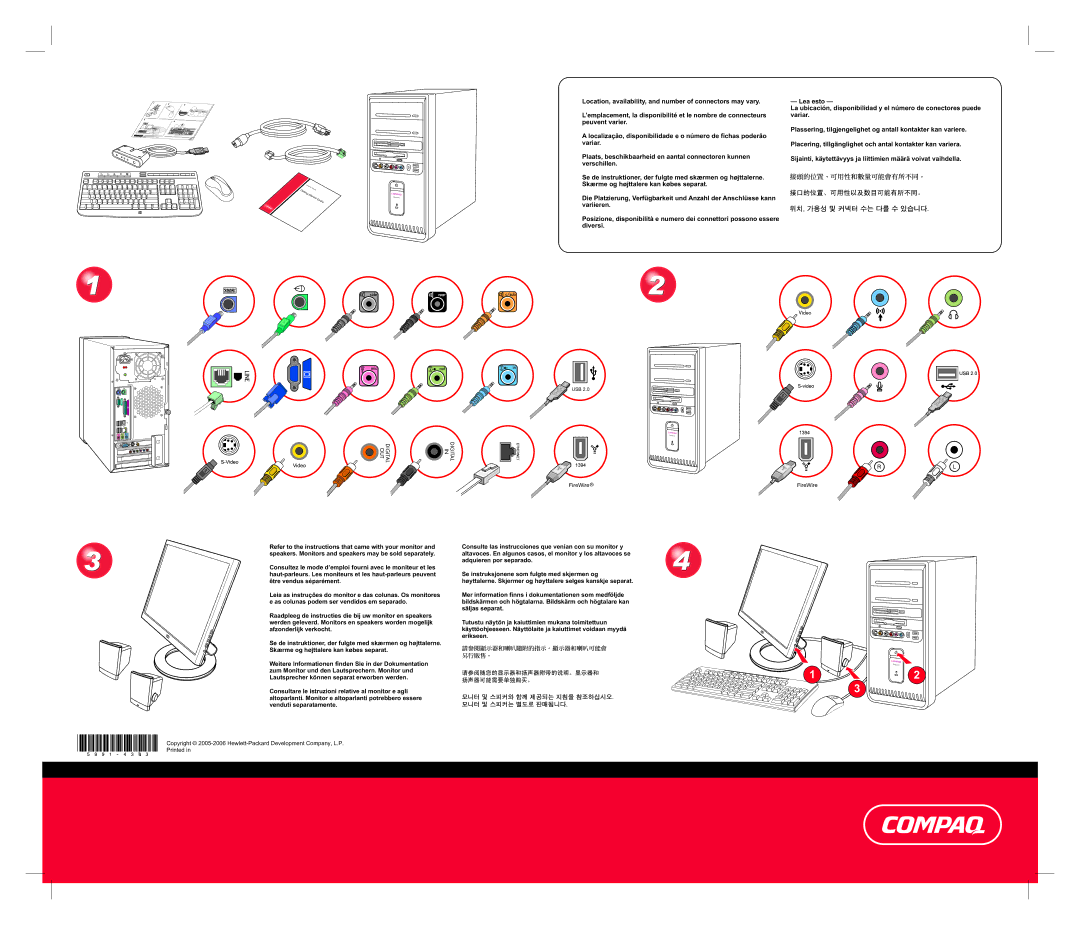 HP SR1811NX, SR1817CL, SR1810NX, SR1802HM, SR1800NX, SR1803WM, SR1820NX, SR1780AN, SR1830NX, SR1834NX manual Getting Started Guide 