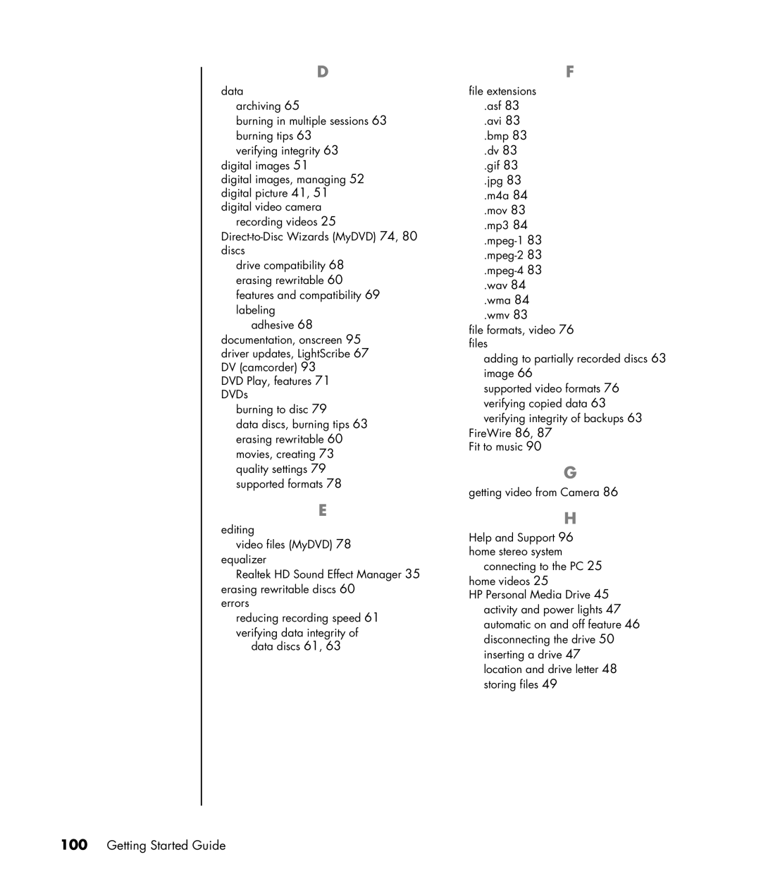 HP SR1830NX, SR1817CL, SR1811NX, SR1810NX, SR1802HM, SR1800NX, SR1803WM, SR1820NX, SR1780AN, SR1834NX manual Getting Started Guide 