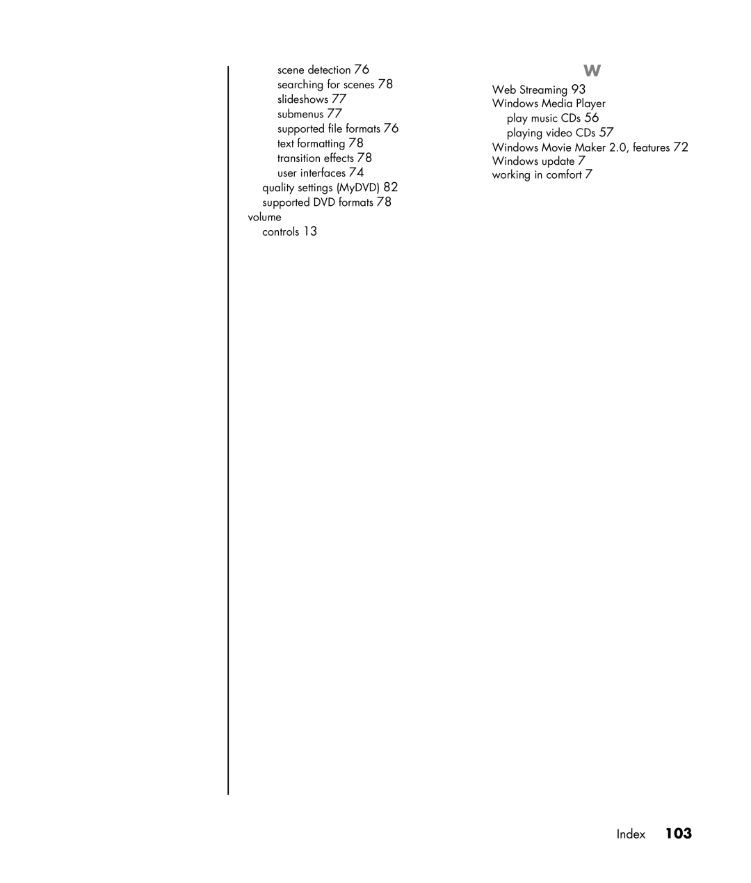 HP SR1811NX, SR1817CL, SR1810NX, SR1802HM, SR1800NX, SR1803WM, SR1820NX, SR1780AN, SR1830NX, SR1834NX manual Index 