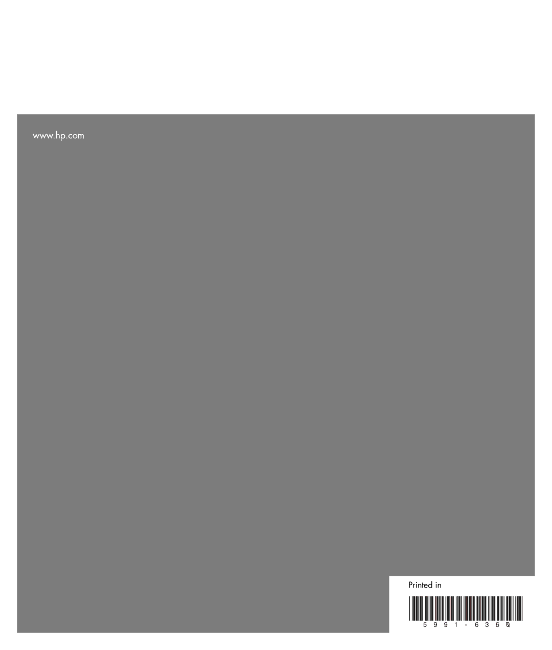 HP SR5013AP, SR5015AP manual Printed 