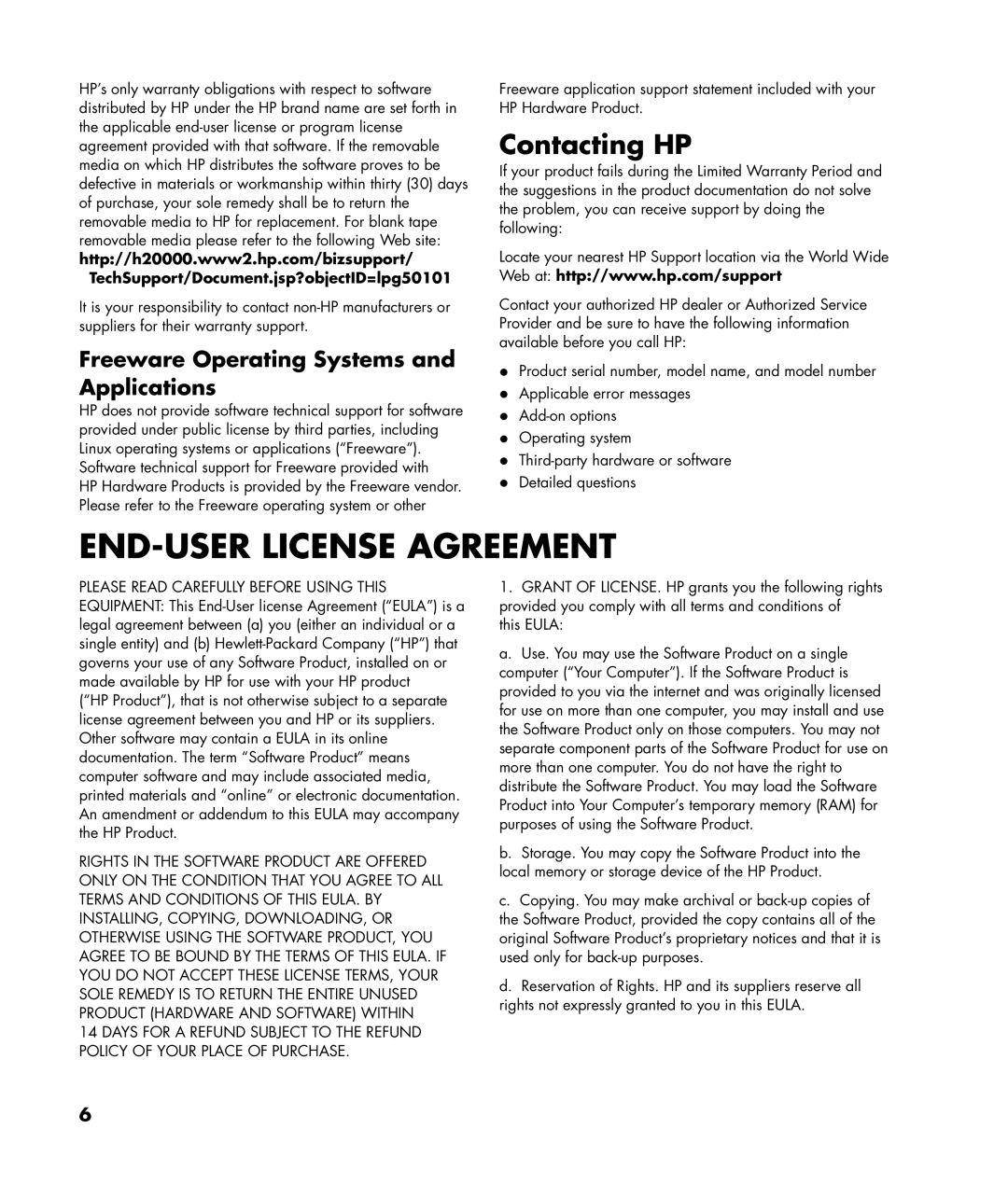 HP SR5211CF, SR5212CF, SR5120CF Freeware Operating Systems and Applications, TechSupport/Document.jsp?objectID=lpg50101 