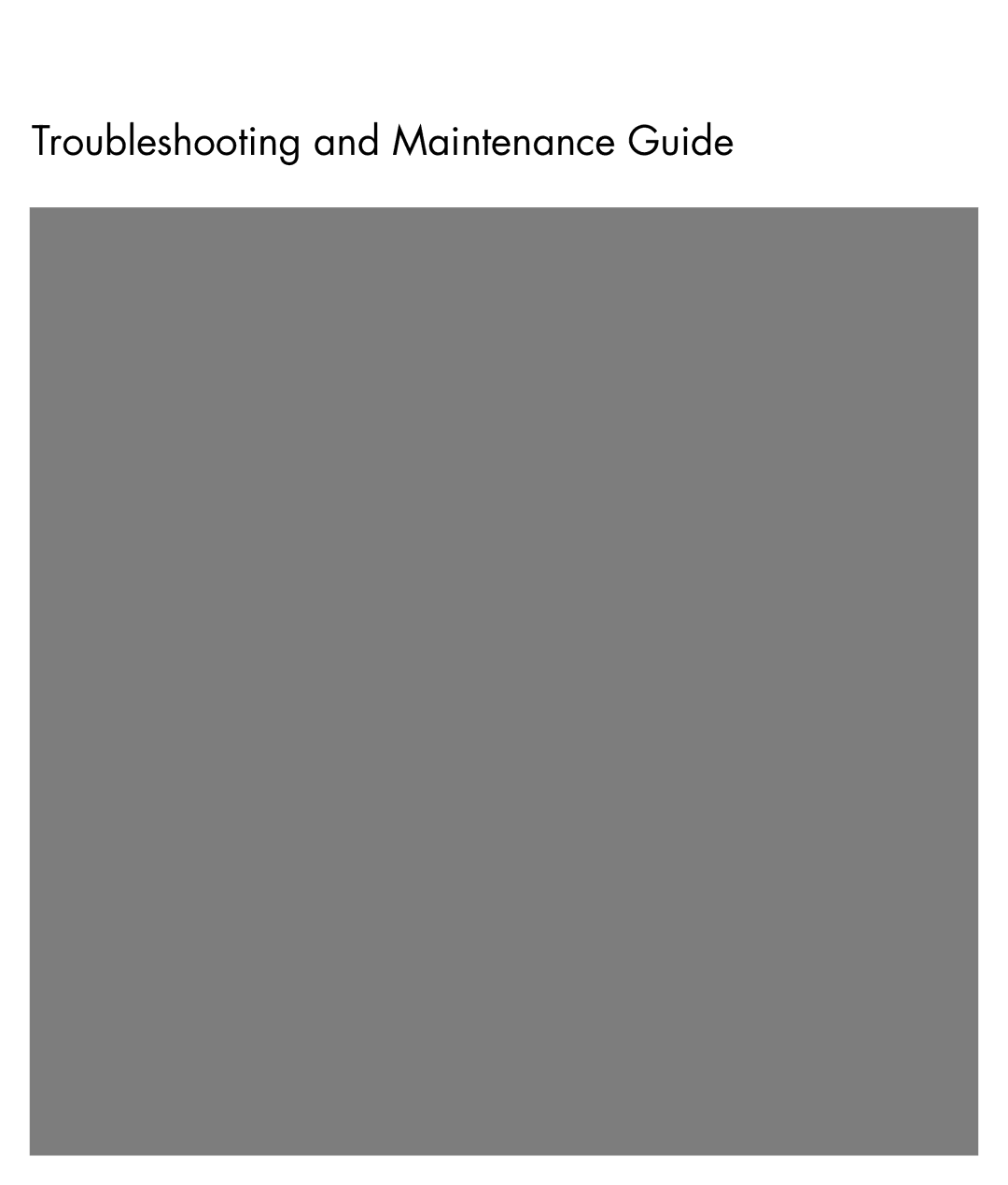 HP SR5218HK, SR5350F, SR5218CF, SR5223WM, SR5214X, SR5210CF, SR5233WM, SR5233HK manual Troubleshooting and Maintenance Guide 