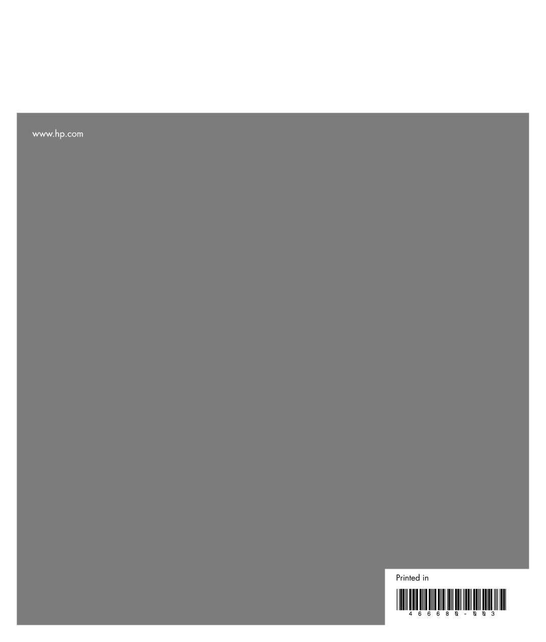 HP S3905F, SR5908F, SR5807C, SR5816F, CQ5110Y, CQ5102F, CQ5112F manual Printed 