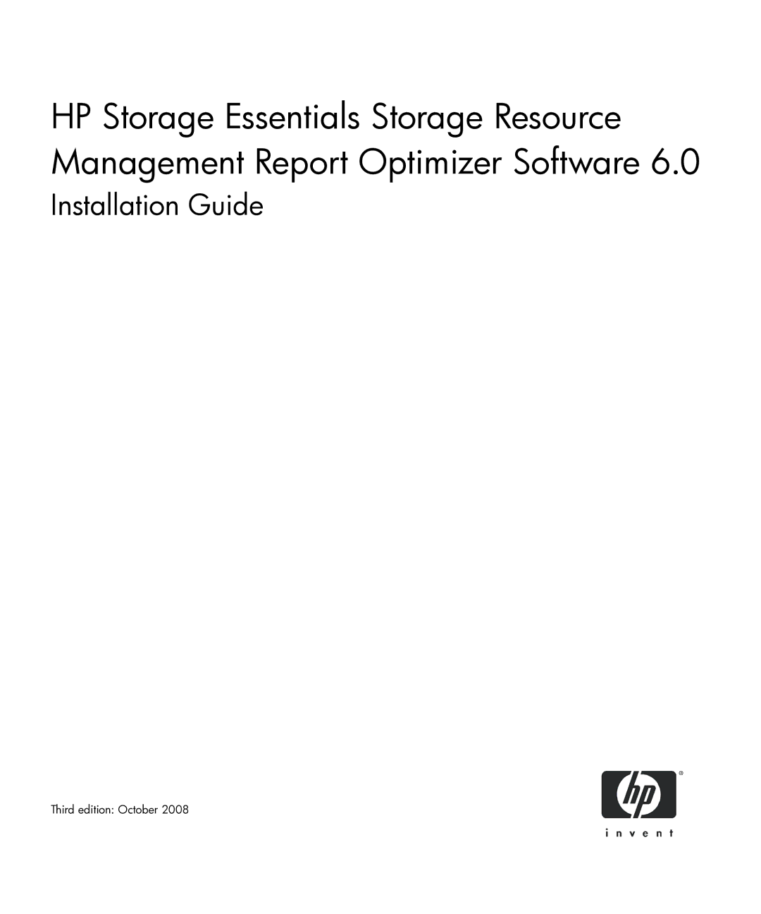 HP Storage Essentials Performance Pack Software manual Installation Guide 