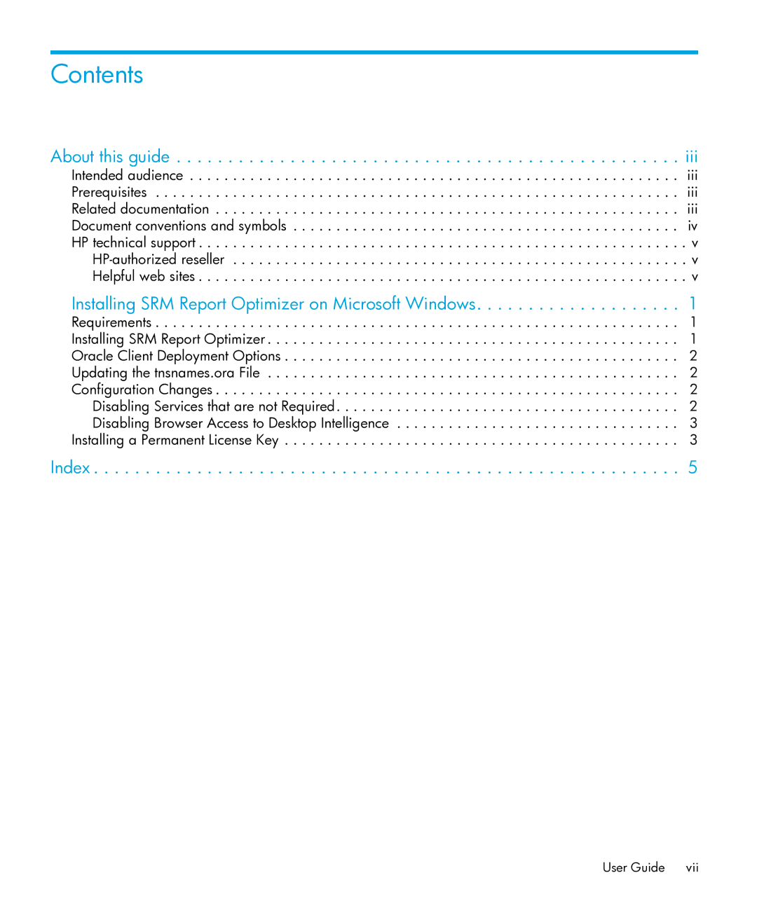 HP Storage Essentials Performance Pack Software manual Contents 