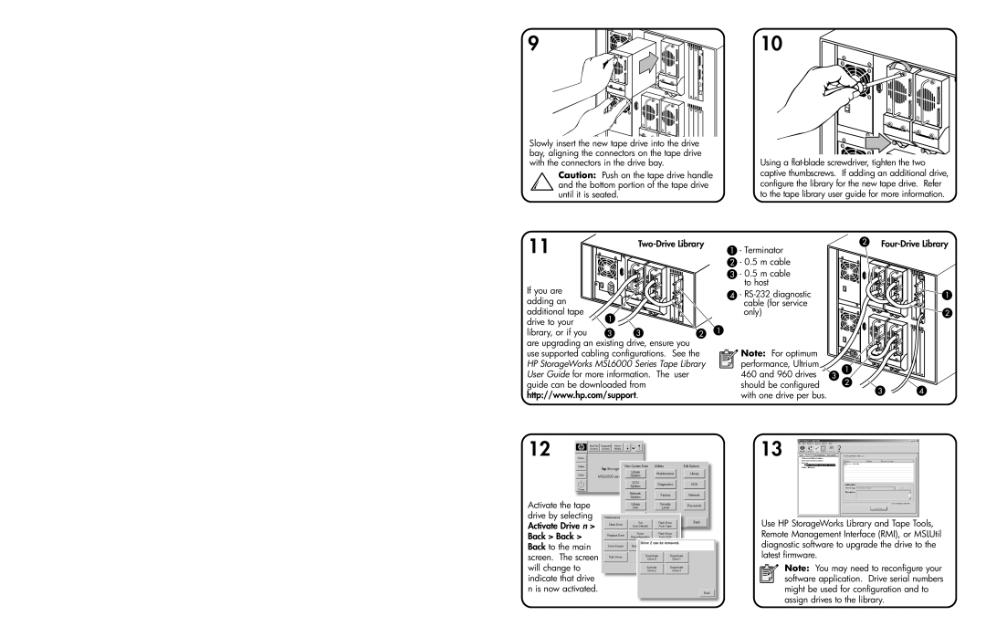 HP Storage works manual Cable Cable to host RS-232 diagnostic cable for service only 