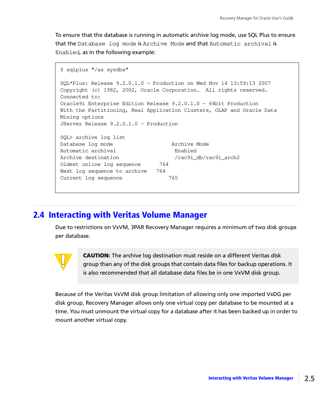 HP StoreServ Application Suite for Oracle Media manual Interacting with Veritas Volume Manager 