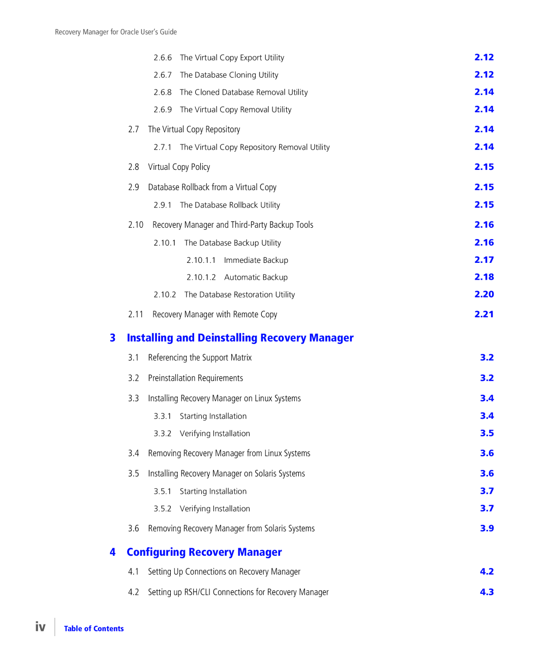 HP StoreServ Application Suite for Oracle Media manual Installing and Deinstalling Recovery Manager 