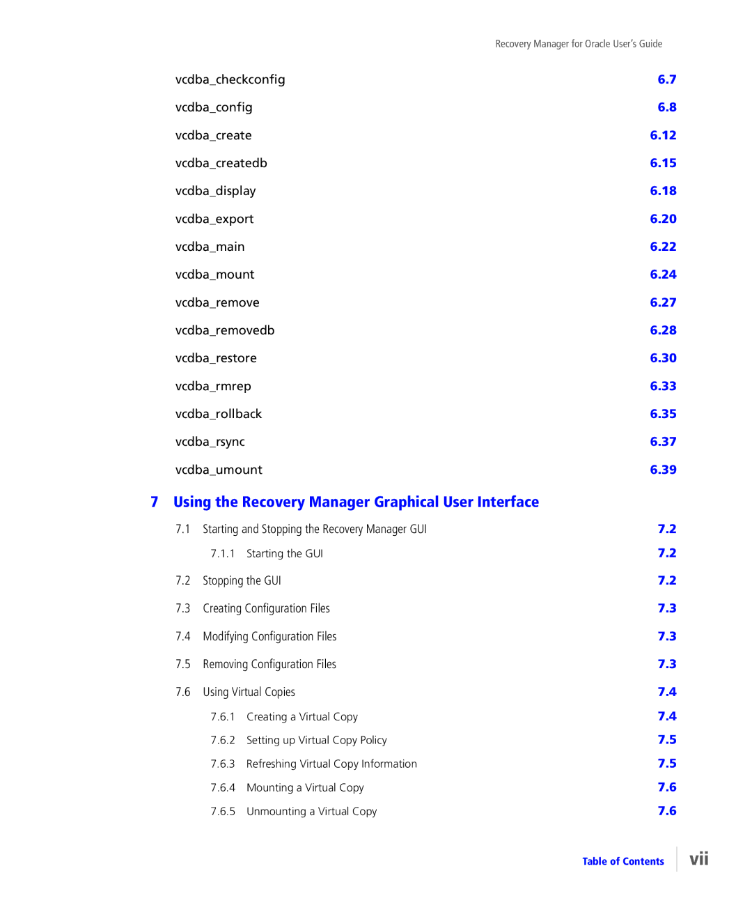 HP StoreServ Application Suite for Oracle Media manual Vii 