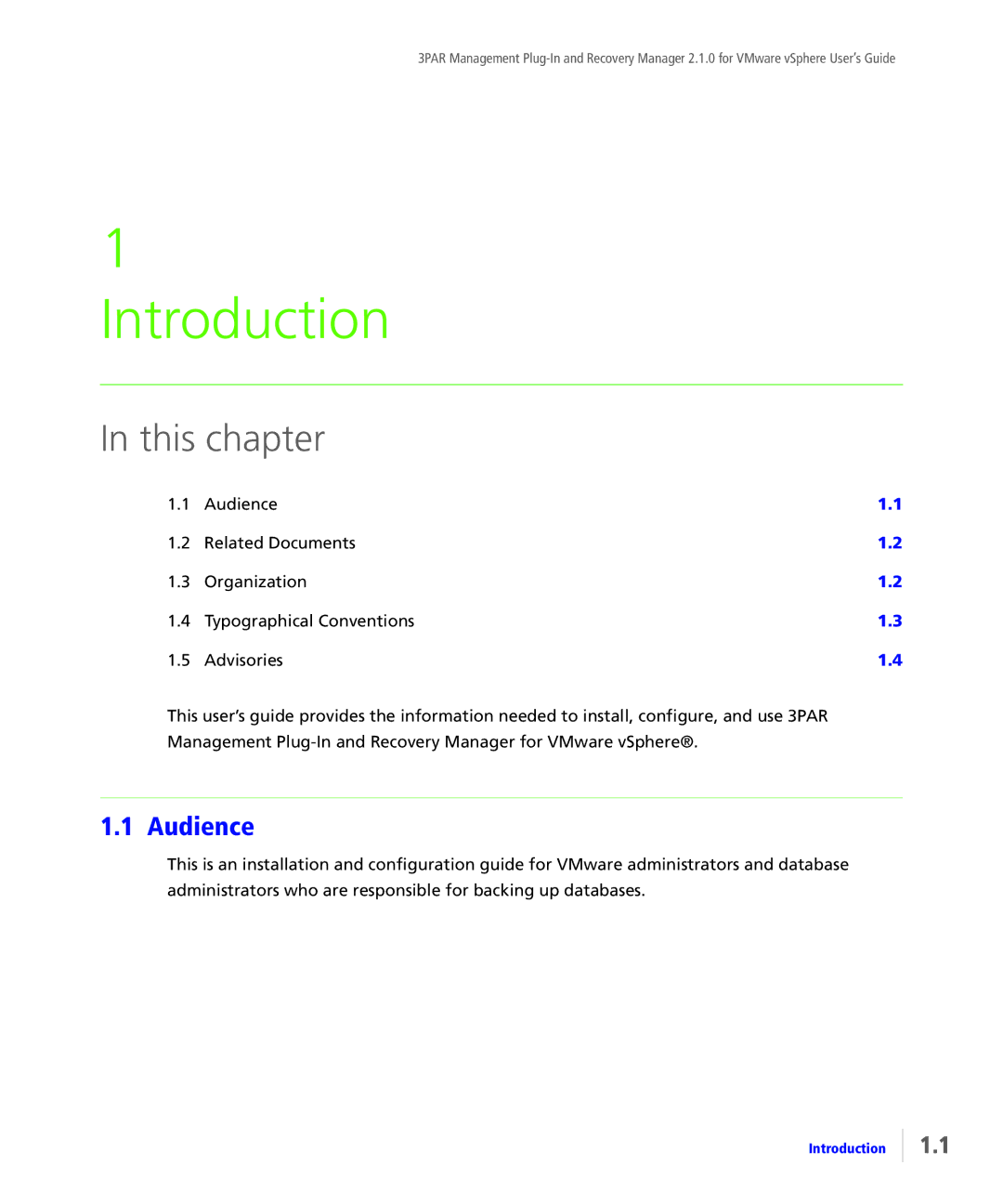 HP StoreServ Application Suite for VMware Media manual Introduction, Audience 