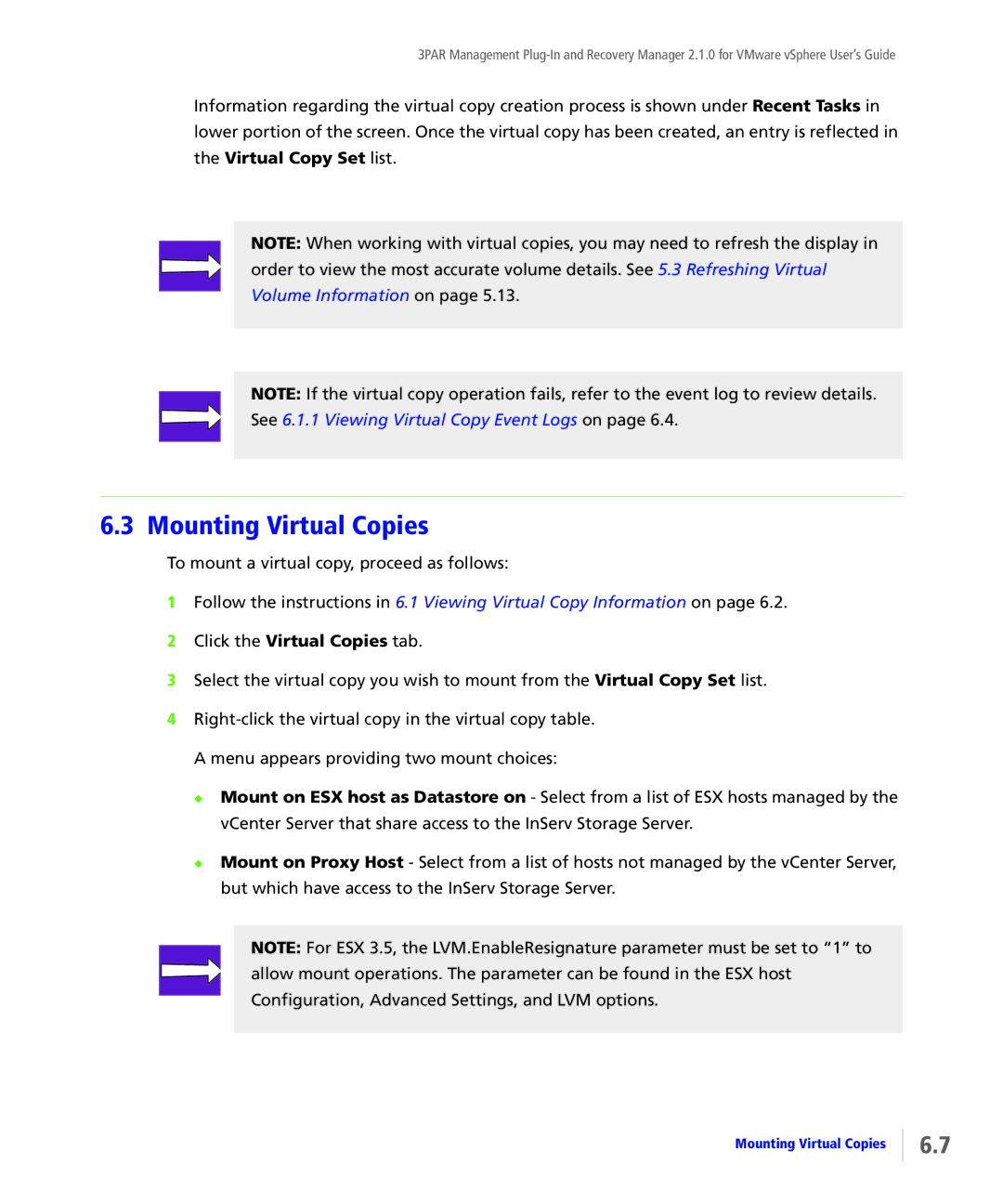 HP StoreServ Application Suite for VMware Media manual Mounting Virtual Copies 