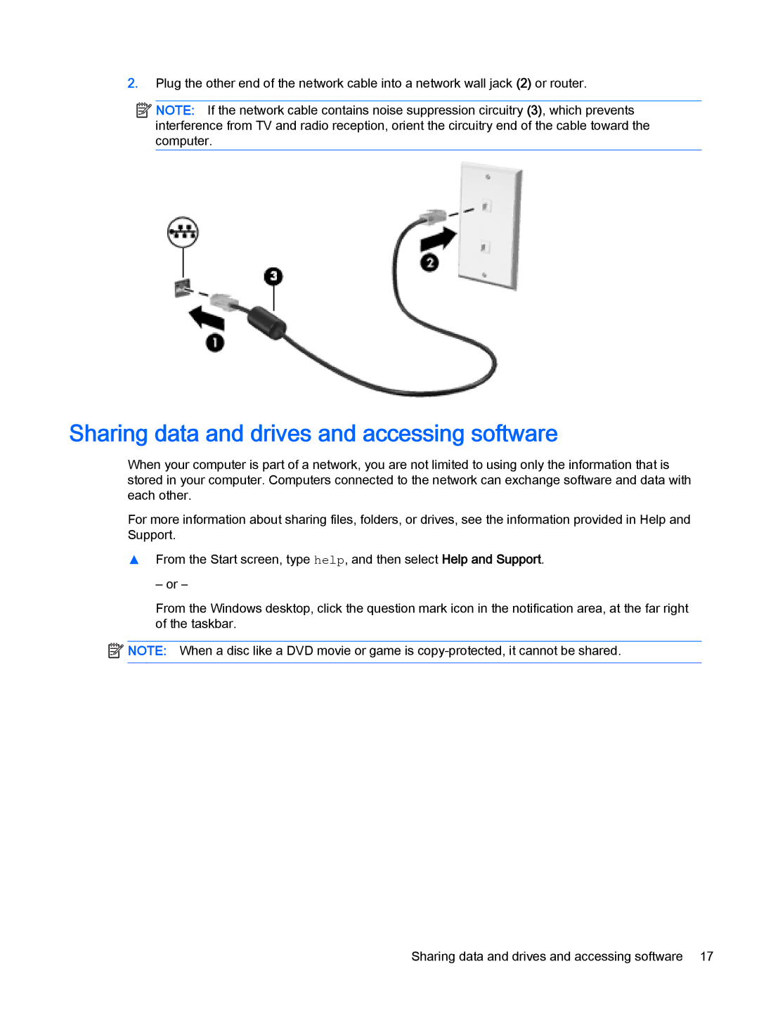 HP Stream - 13-c010nr, Stream - 13-c077nr manual Sharing data and drives and accessing software 