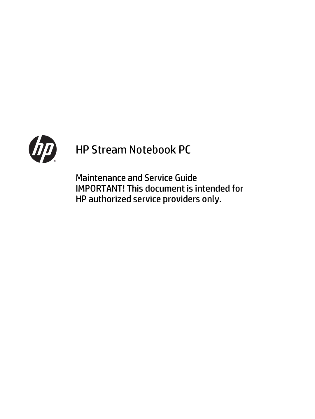 HP Stream - 14-z010nr, Stream - 14-z040wm, Stream - 14-z010ca manual HP Stream Notebook PC 