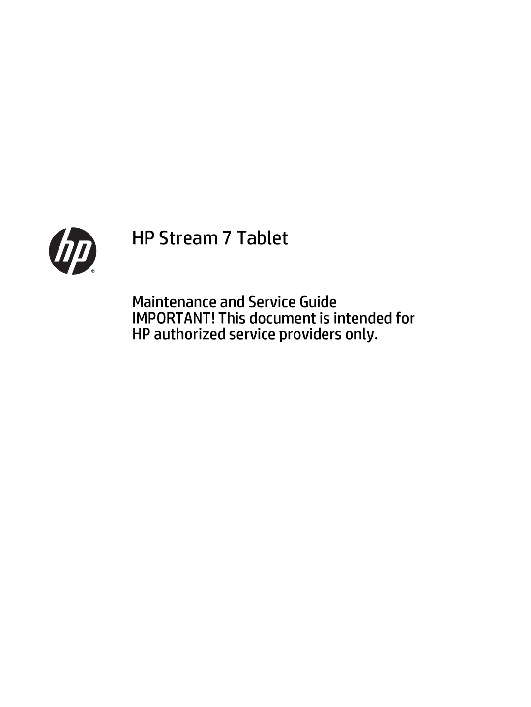 HP Stream 7 - 5701, Stream 7 - 5709 manual HP Stream 7 Tablet 