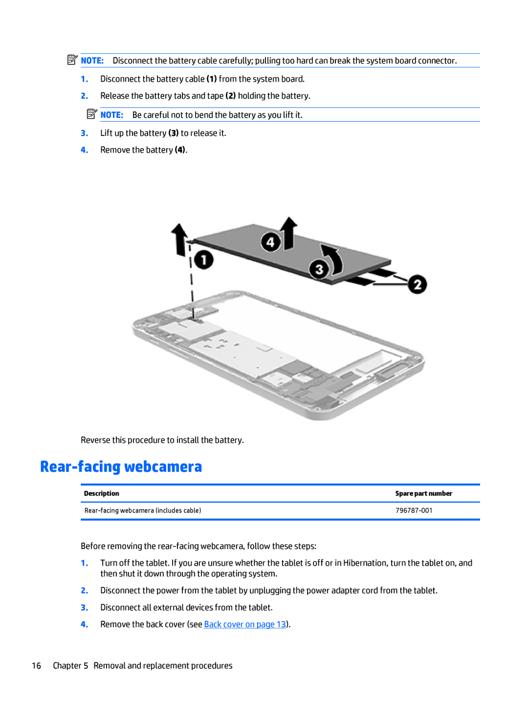 HP Stream 7 - 5709, Stream 7 - 5701 manual Rear-facing webcamera 