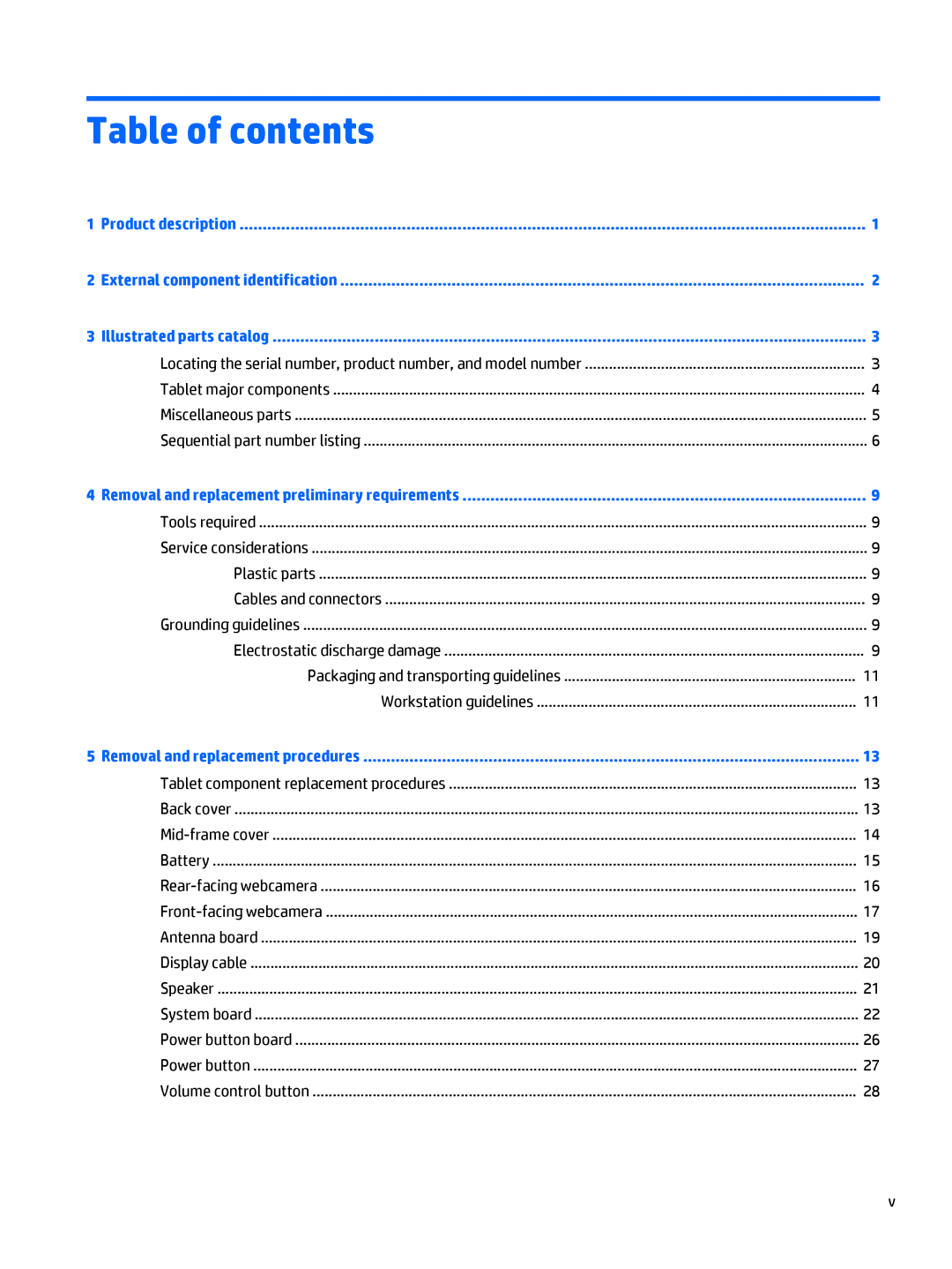 HP Stream 7 - 5701, Stream 7 - 5709 manual Table of contents 