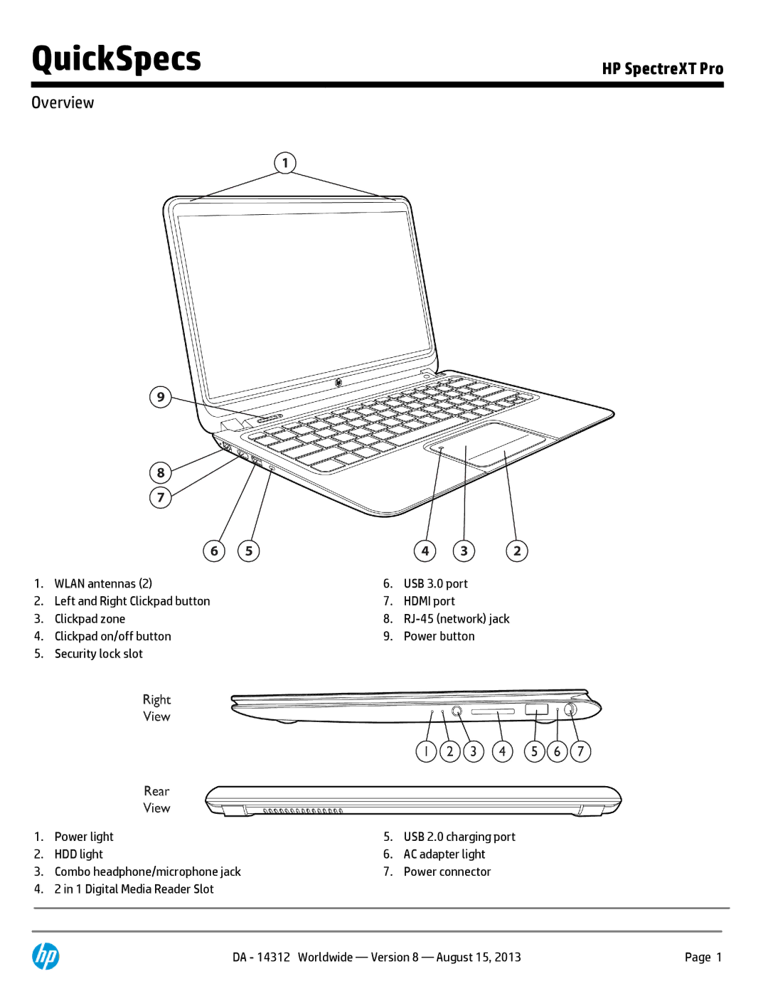 HP Strxt Pro I5 3317 B8U92UTRABA manual QuickSpecs 