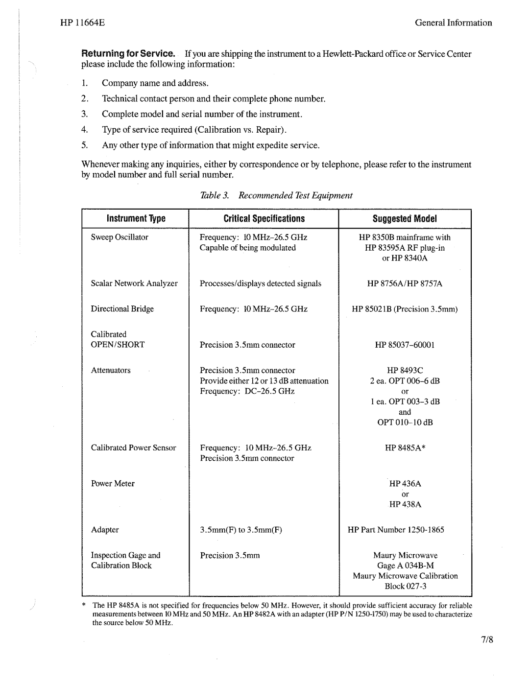 HP Stud Sensor 11664E manual 