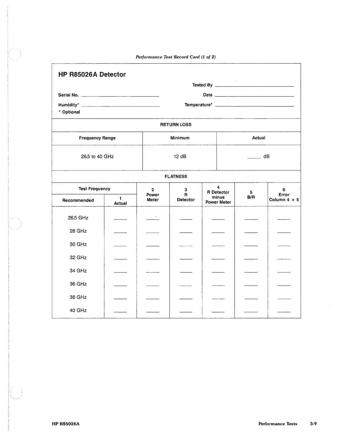 HP Stud Sensor R85026A manual 