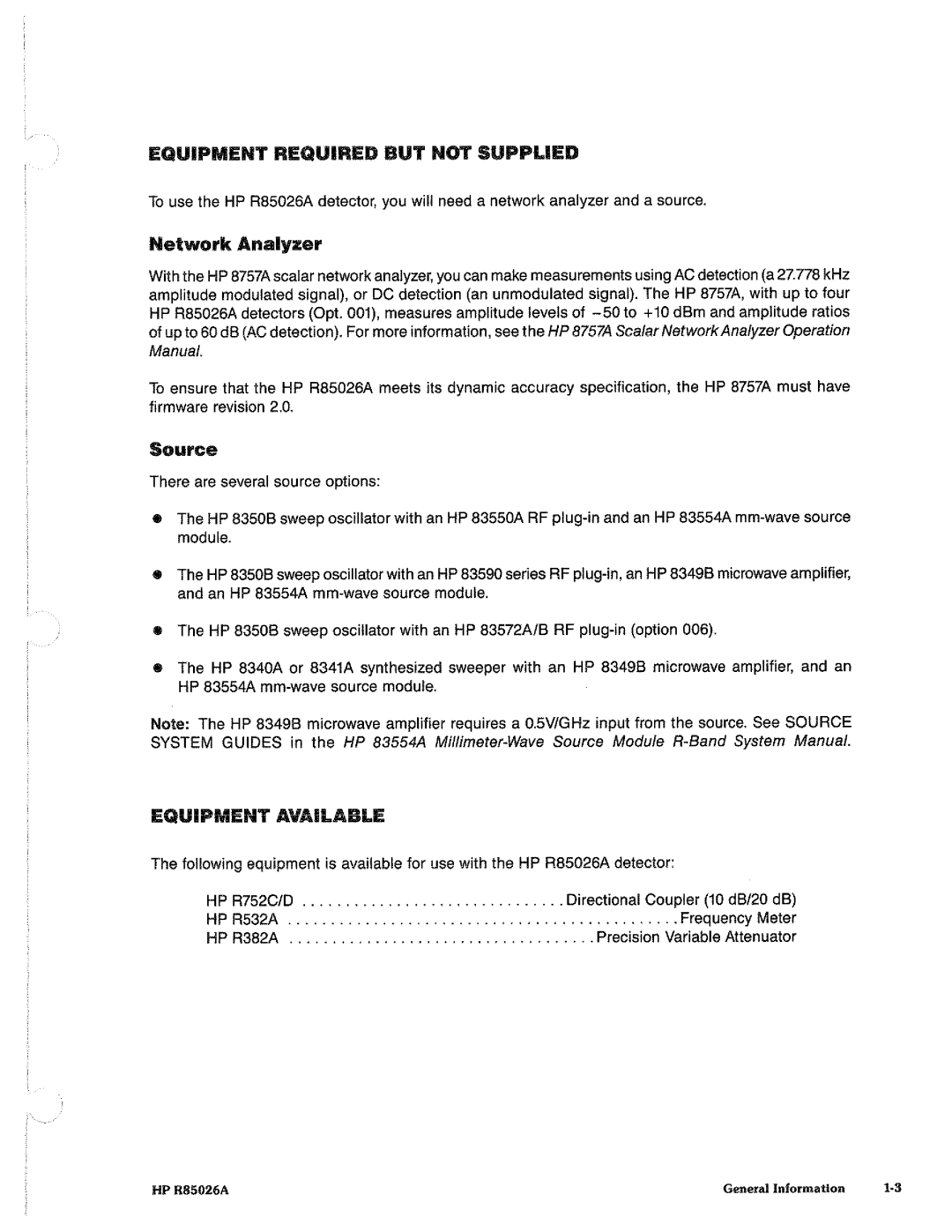 HP Stud Sensor R85026A manual 