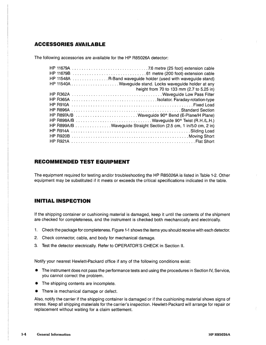 HP Stud Sensor R85026A manual 