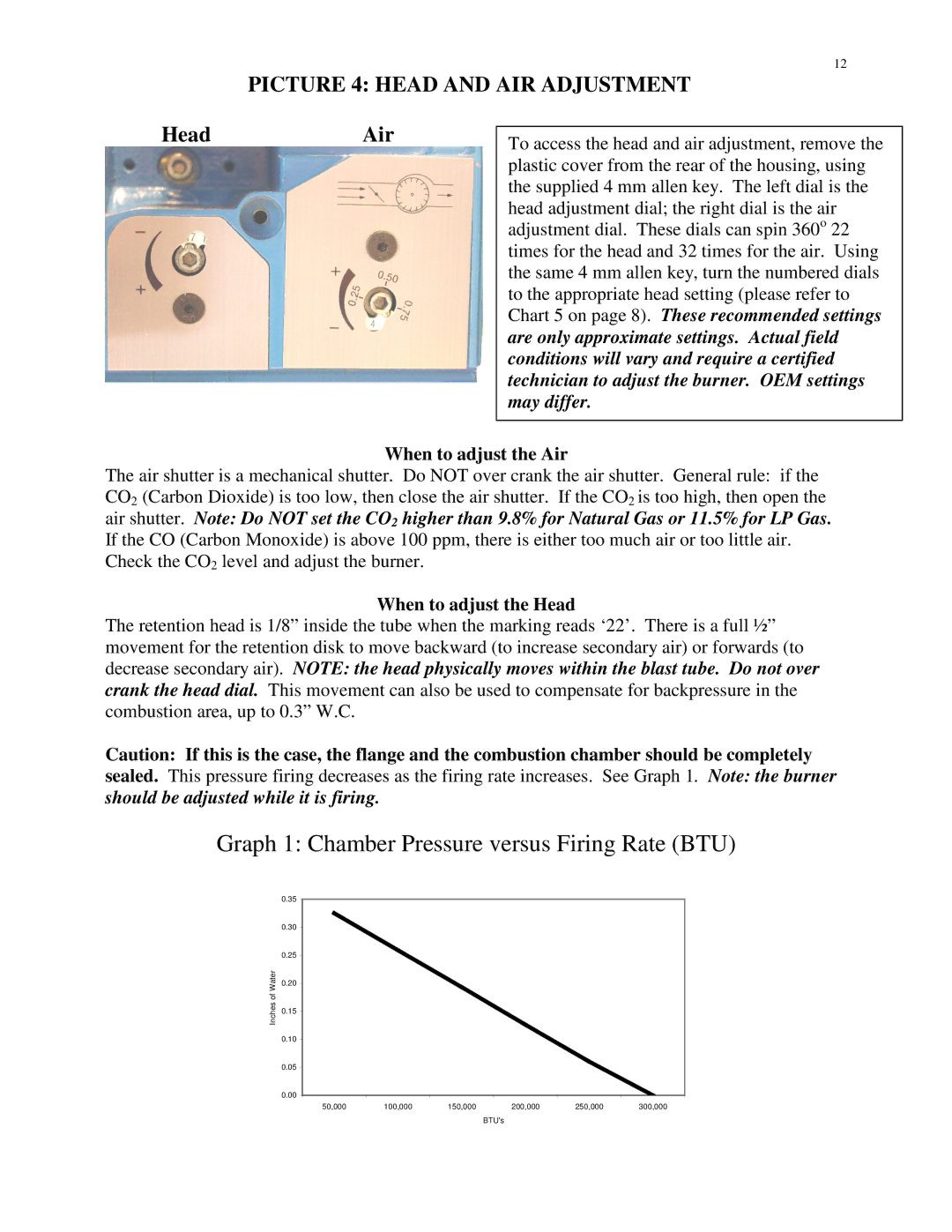 HP SU-2A manual When to adjust the Air, When to adjust the Head 