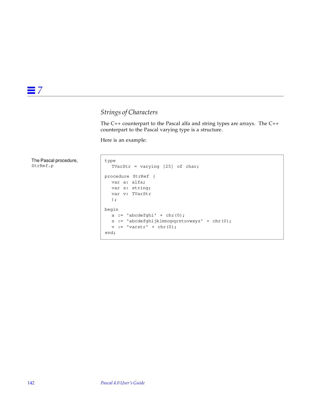 HP SunSoft Pascal 4.0 manual Pascal procedure, 142 