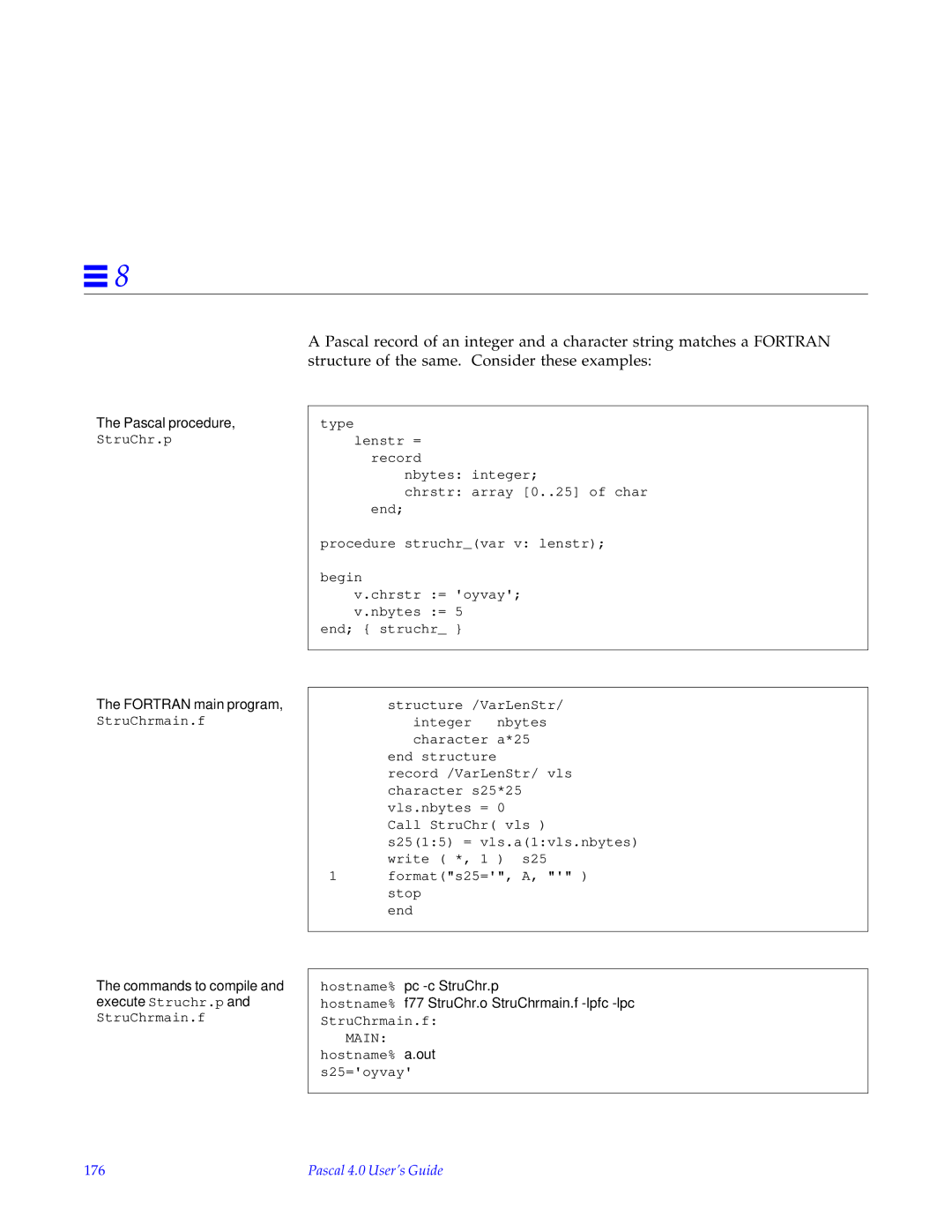 HP SunSoft Pascal 4.0 manual Pascal procedure, 176 