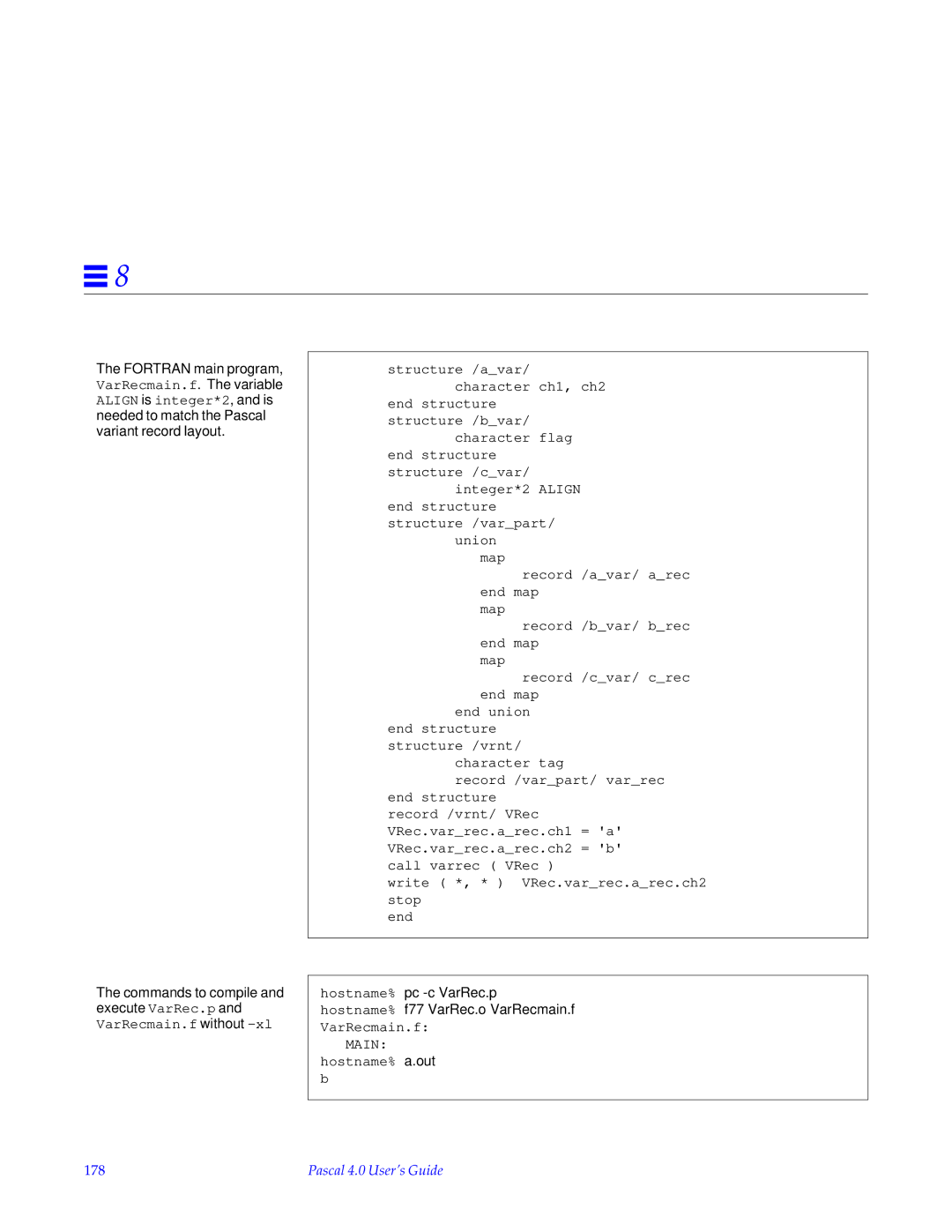 HP SunSoft Pascal 4.0 manual 178 