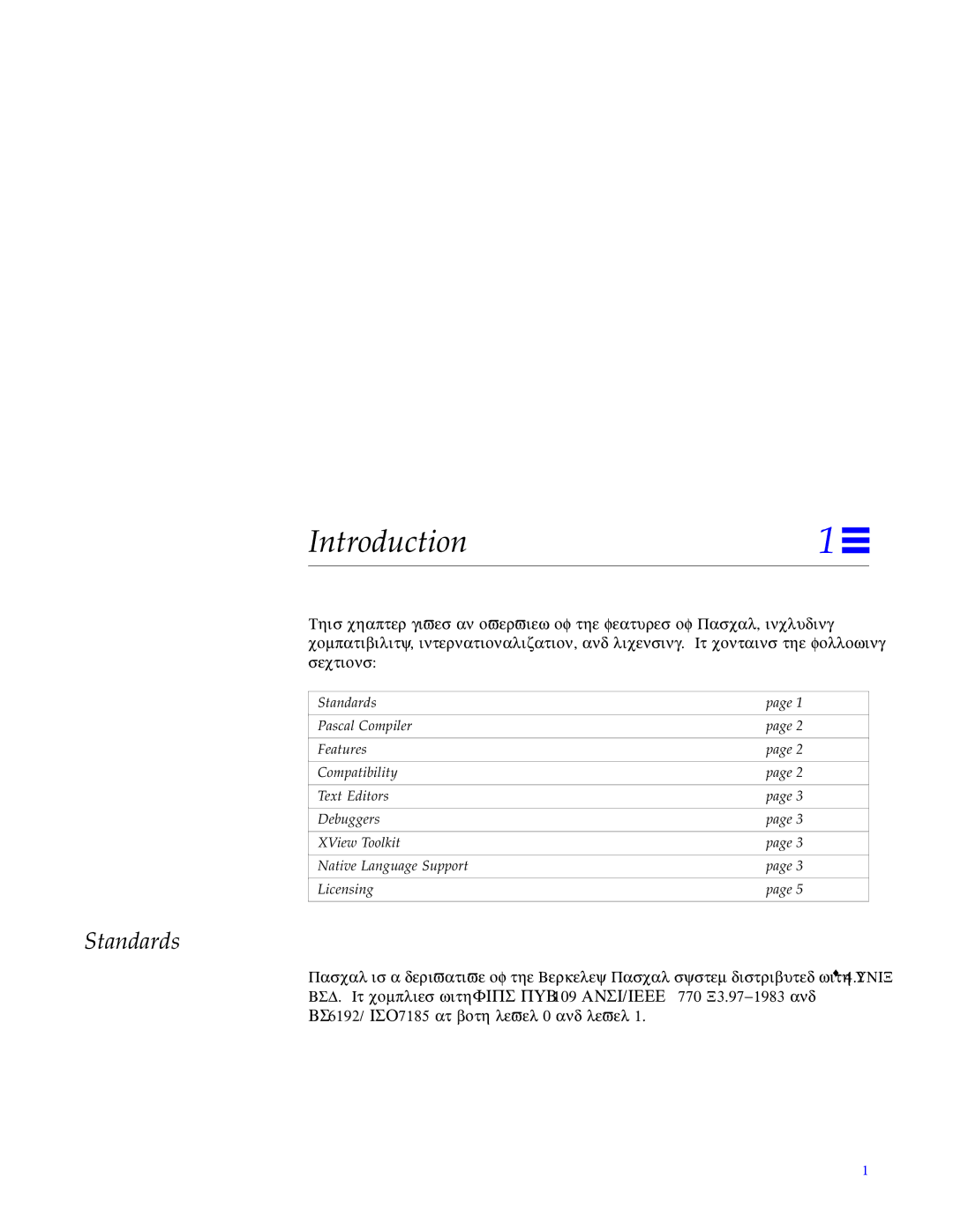 HP SunSoft Pascal 4.0 manual Introduction, Standards 