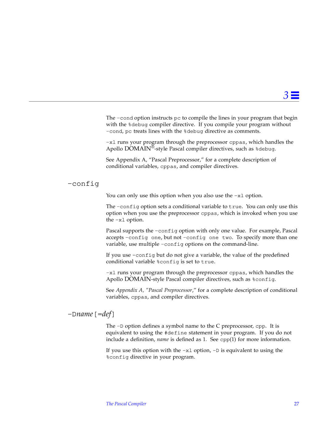 HP SunSoft Pascal 4.0 manual Config, Dname=def 