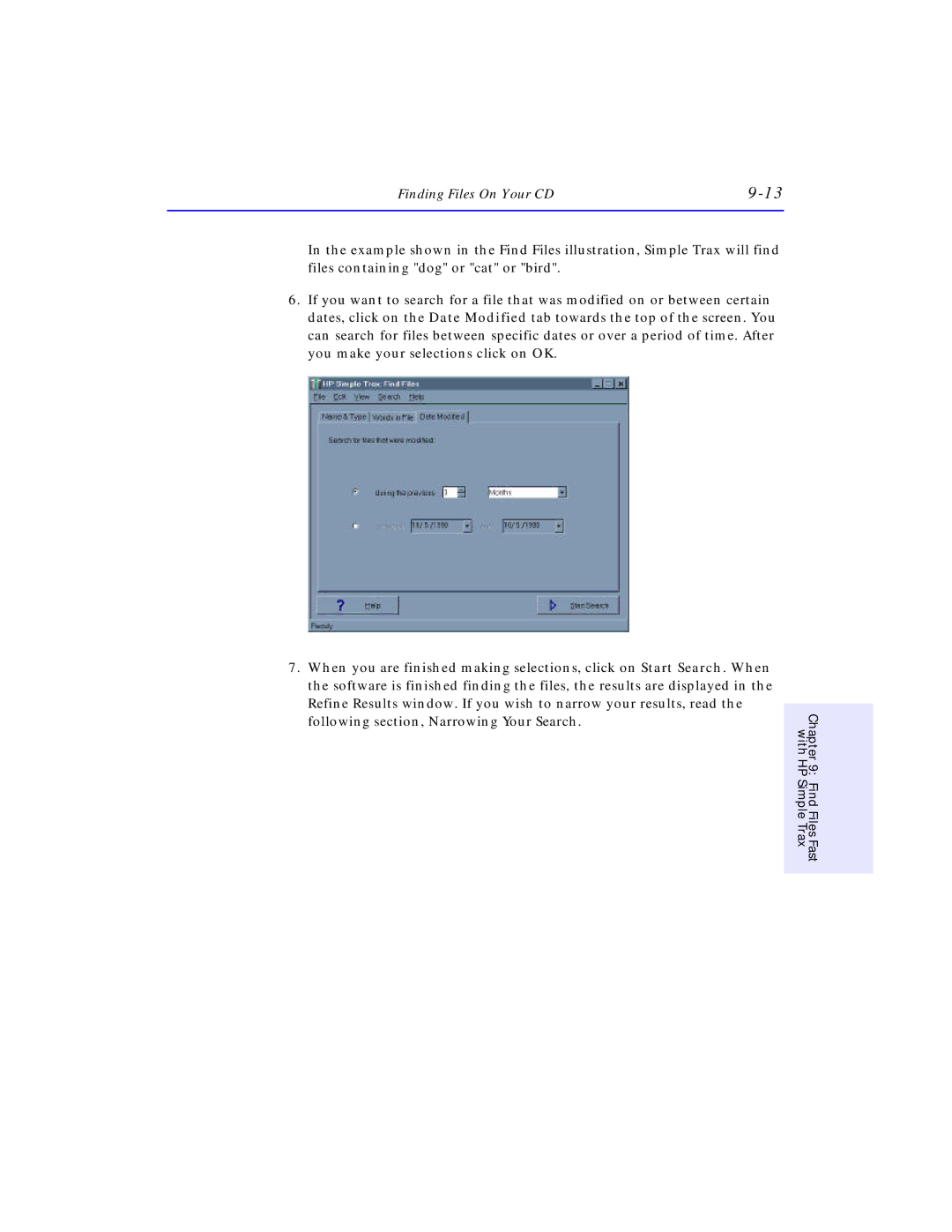 HP SureStore CD-Writer Plus 7550e, SureStore CD-Writer Plus 7570e manual Following section, Narrowing Your Search 