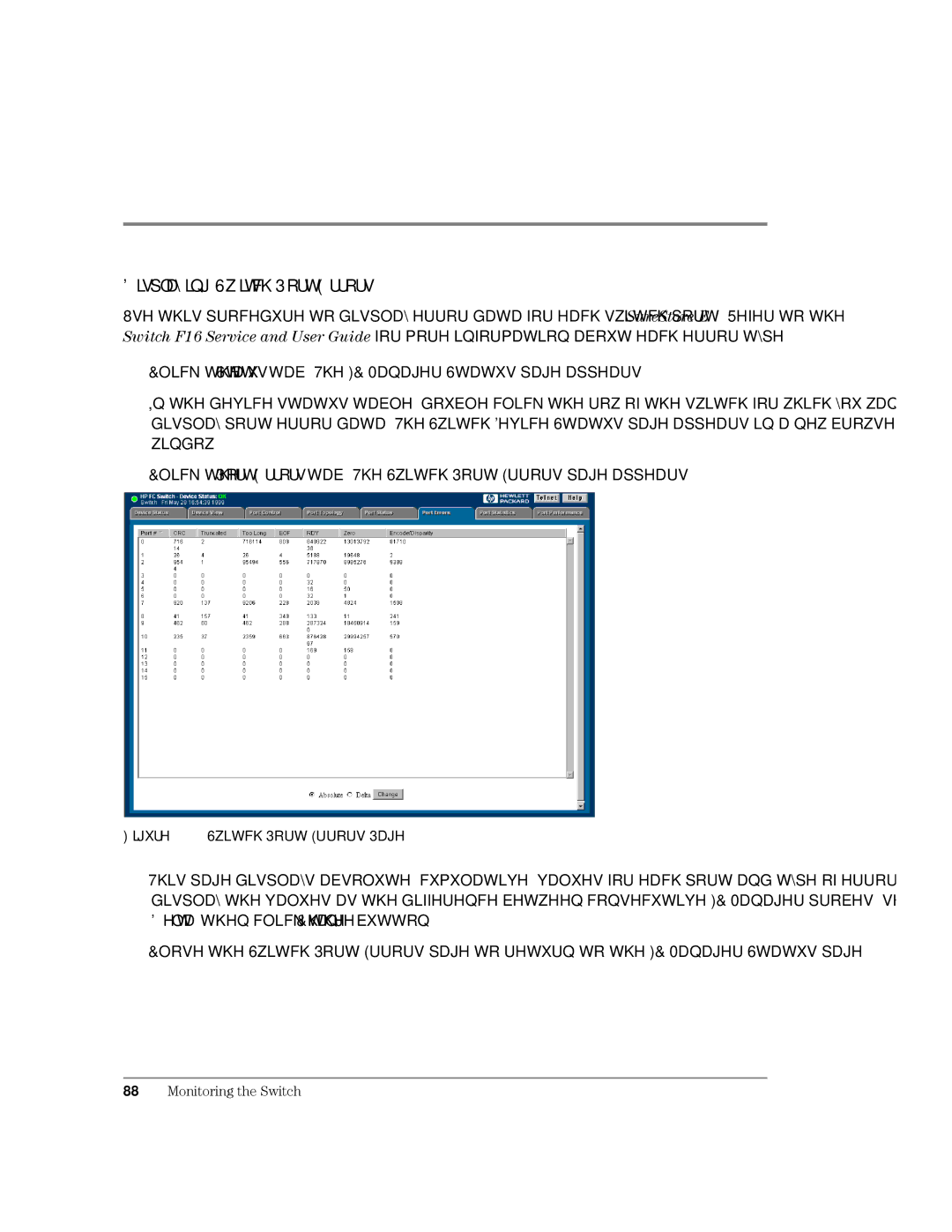 HP Surestore Device Management Software LVSOD\LQJ6ZLWFK3RUWUURUV, Zlqgrz OLFNWKH3RUWUURUVWDE7KH6ZLWFK3RUWUURUVSDJHDSSHDUV 