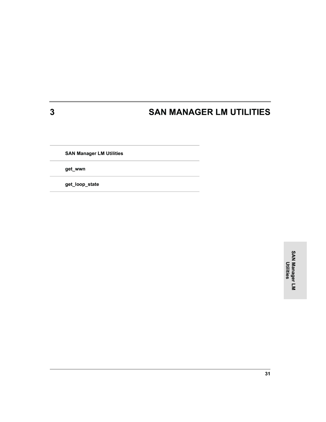 HP Surestore SAN Manager DM Software, Surestore SAN Manager LM Software manual SAN Manager LM Utilities 