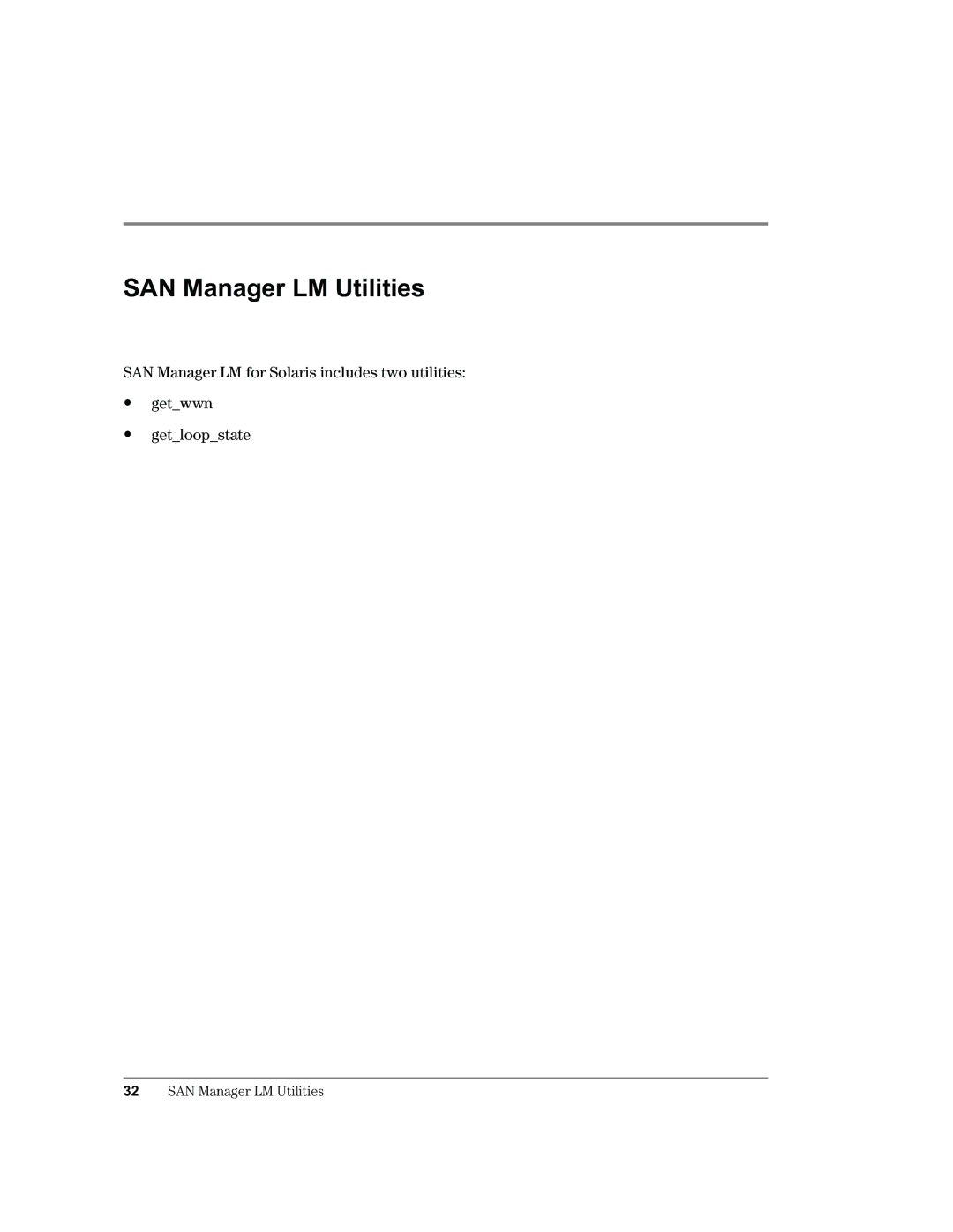 HP Surestore SAN Manager LM Software, Surestore SAN Manager DM Software manual SAN Manager LM Utilities 