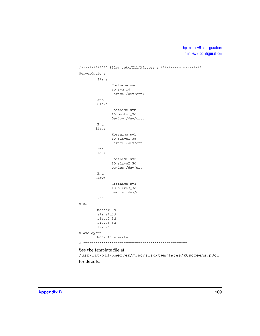 HP sv6 manual Appendix B 109 