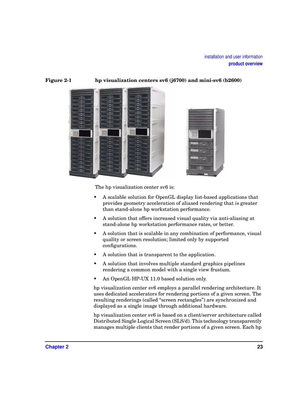 HP manual Hp visualization centers sv6 j6700 and mini-sv6 b2600 